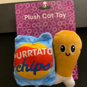 CAT PLUSH TOY * Chicken Leg and Purrtato  Chips* 2 Pack